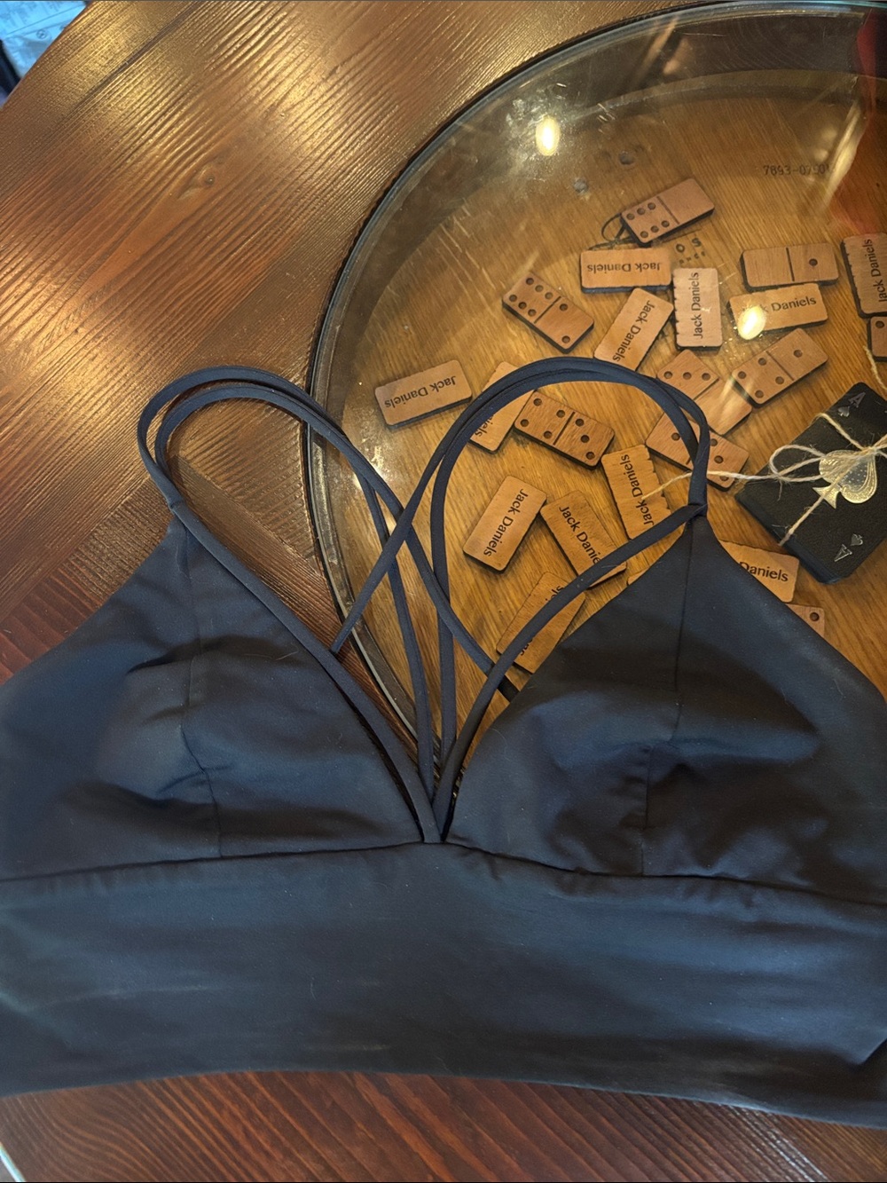 Lululemon Black Strappy Bralette Sports Bra 8